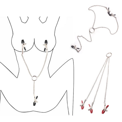 Sexy Toys For Women Nipple Clamps Powerful Magnetic Orbs Clitoris Stimulate BDSM Bondage Set Adults Couples Games Sex Products
