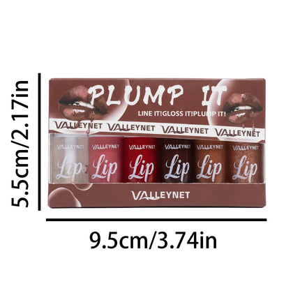 6 Pcs Moisturizing Lip Oil Set Lip Gloss, Soft Brush Tip, Long Lasting Lip Combo Set Hydrating Lip Care, Portable Travel Size.