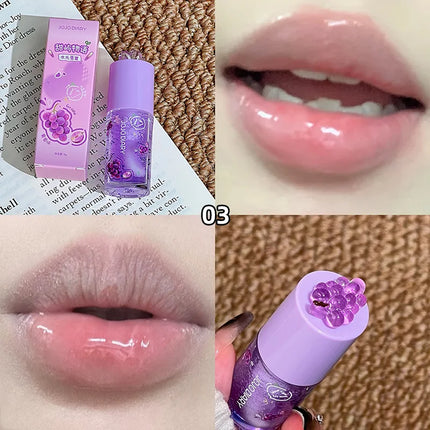 Jojo Diary Fruit Scented Lip Oil: Provides Hydration and Moisturizing, Preventing Chapped Lips and Improving Wrinkles, and Is a Korean-Style Water Gloss Lip Gloss Suitable for Winter Lip Care.