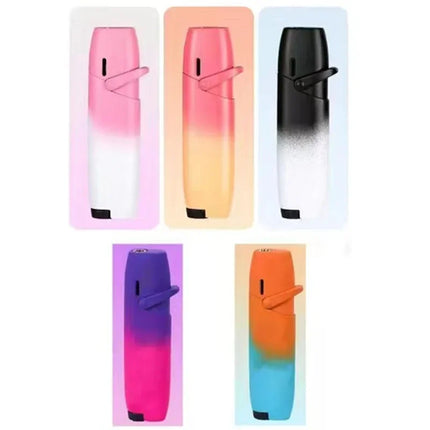 NEW Creative Outdoor Windproof Metal Pink Flame Lighter Arm Ignition Spray Butane Gas Lighter Fashionable Smoking Gift (No Gas)