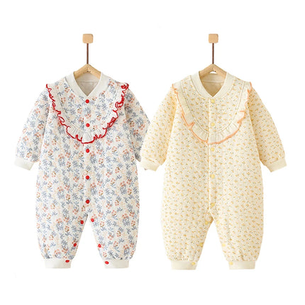 Soft Baby Girl Clothes Cotton Autumn and Winter Newborn Romper Cute Girl Bodysuit  Warm Boy Clothes Babies 0 to 12 Months