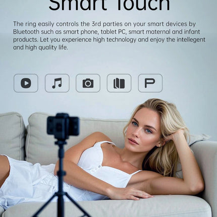 Qino K21 Smart Ring Health Monitor with Smart Touch Information vibration alert 5ATM Waterproof Skin Temperature Measurement