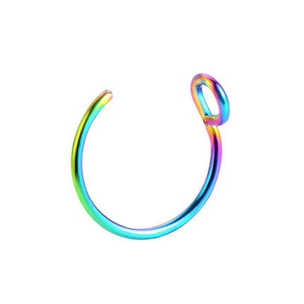 Fake Nose Ring Faux Piercing Jewelry 8Mm Fake Nose Ring Hoop For Faux Lip Septum Nose Ring Set Fake Lip Ring Lip Nail New
