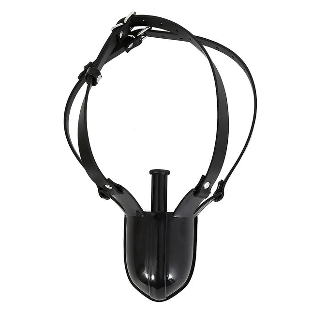 Funnel Oral Enema Drool Plug Gags Bondage Head Harness BDSM Toilet Funnel Open Mouth Gag Mask Hood For Woman Sex Toys