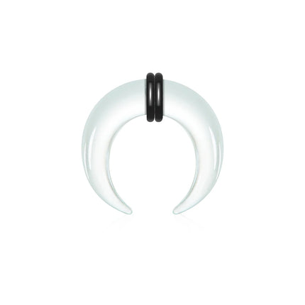 Casvort 1PCS Cozy Glass Stretching Kits Pincher Taper with O-Rings Buffalo Septum Retainers Hypoallergenic Piercing Jewelry