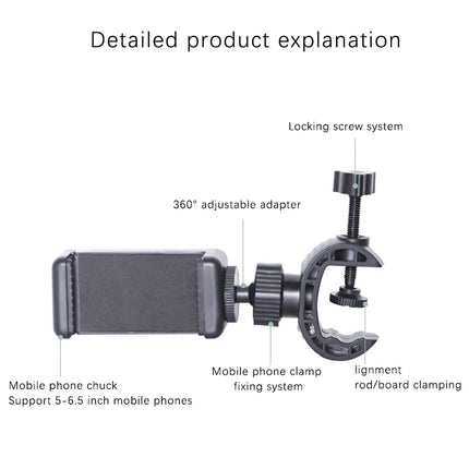 Phone Bracket Mobile Cell Support Clip For All Smartphones Phone Holder Mount Stand Microphone Stand Mount Tripod