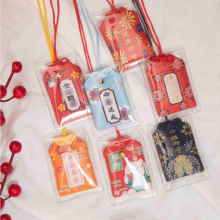 1PC Japanese Prayer Omamori Pray Fortune Beauty Health Safety Lucky Charms Wealth Bag Guard Pendant Keychain Couple Gift