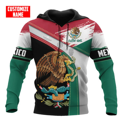 Mexico National Flag Print Hoodies For Men Fashion 3D Eagle Pattern New in Sweatshirts Hip Hop Harajuku Oversized Pullover Tops