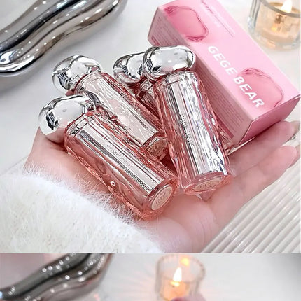 Crystal translucent lip glaze moisturizing water is not easy to fade natural color mouth red lip glaze