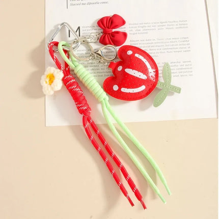 Funny Elegant Starfish Tassel Keychain Alloy Leopard Print Leather Tulip Pendants Cartoon Frog Beaded Bag Pendant Party
