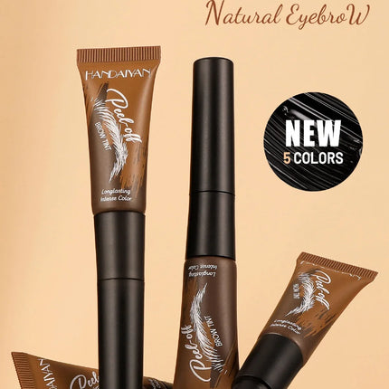 5 Colors Peel Off Eyebrow Gel Semi Permanent Brow Tint Waterproof Lasting Tattoo Peel Off Eyebrow Gel Tint Natural Brows Makeup