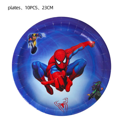 Spiderman Birthday Decor Superhero Theme Spider Birthday Party Decorations Paper Napkins Background Balloons Kids Party Supplies