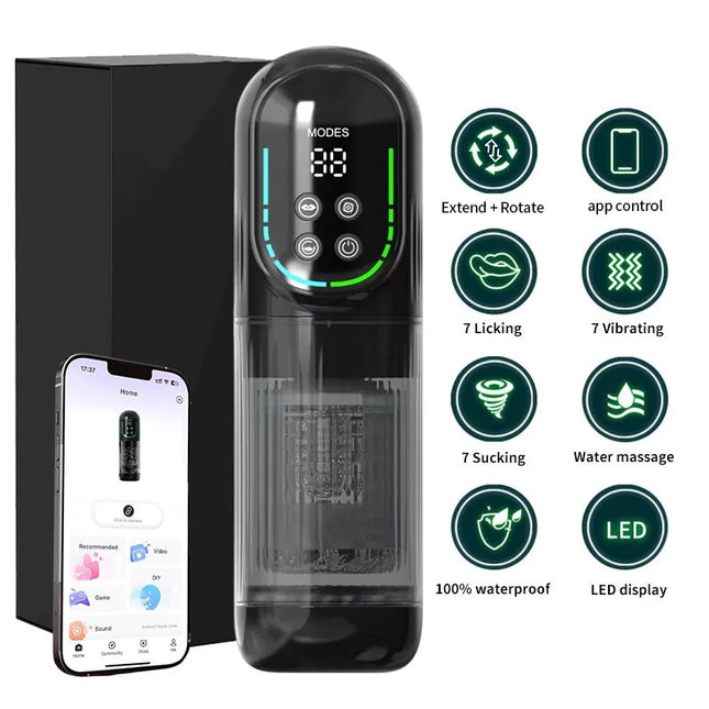 Automatic Thrusting Rotating Male Masturbator Licking Stroker Sucking Blowjob 100% Waterproof Pennis Pump Adult Sex Toys For Men