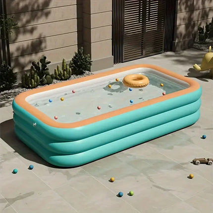 Durable PVC Material, Perfect for Family Swimming, Large Inflatable Swimming Pool, Yard Parties (Various Sizes Available)