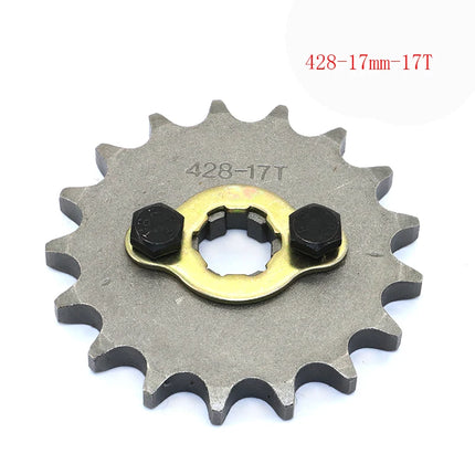 Front Engine 428# 10T 11T 12T 13T 14T 15T 16T 17T 18T 19T Teeth 17mm 20mm Chain Sprocket With Retainer Plate Locker