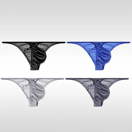 Men's Underwear Ice Silk Low Rise Sexy Bikini Briefs
