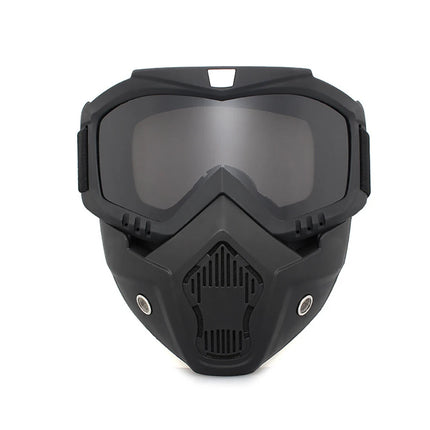 Motocross Tactical Cycling Goggles Face Mask Detachable Adjustable Glasses Mask Snowboard Eyewear Riding Proof Windproof