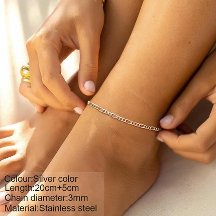Stainless Steel Delicate Anklet for Women Gold Color Chain Anklet Bracelets on The Leg Do Not Fade Anklet Jewelry Women 2025 new