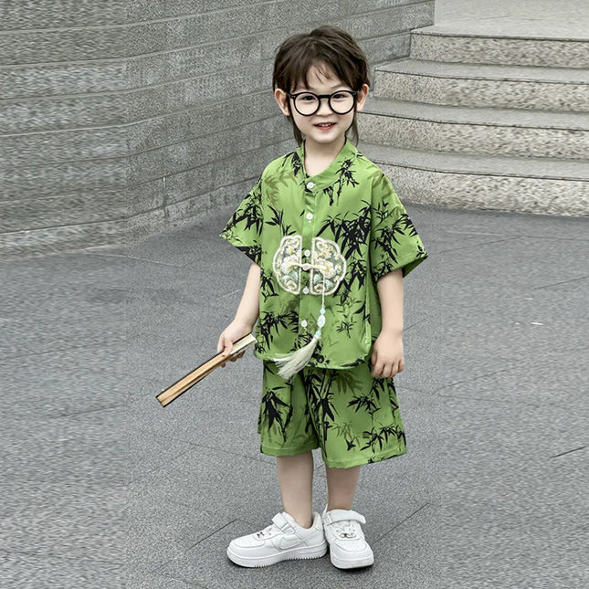 Kung Fu Uniform Hanfu Tai Chi Tai Ethnic Style Wushu Kids Clothes Children's Clothing Traditional Boys Sets Cosplay Costumes