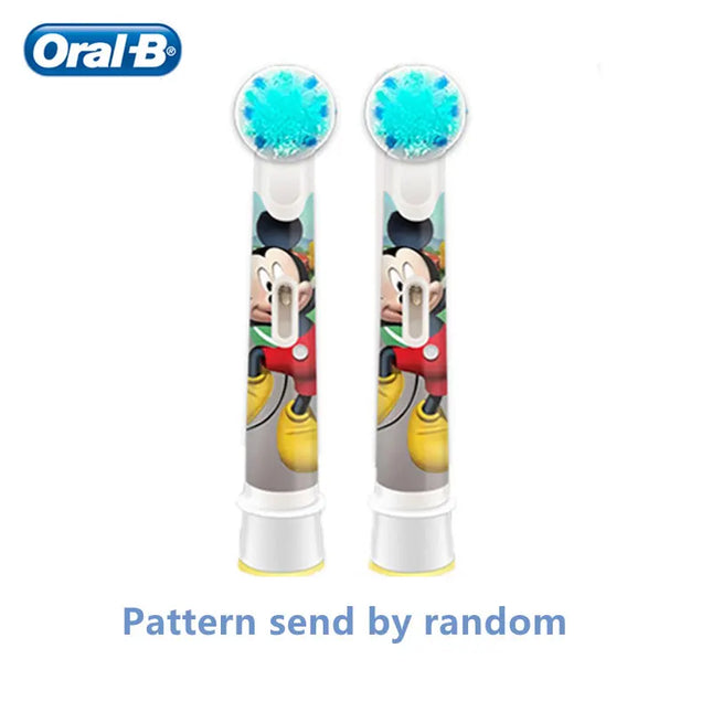 Oral B EB10 Kids Electric Toothbrush Replacement Heads Tiny Round Head Soft Bristle Teeth Cleaning Brush Refill Spiderman Frozen