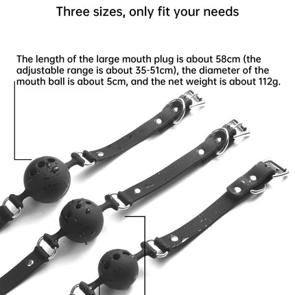 Silicone Mouth Gag Breathable Ball Gag Adjustable Belt Mouth Sex Toys For Adult SM Games Sexy shop Adult Erotic Accessories 18+
