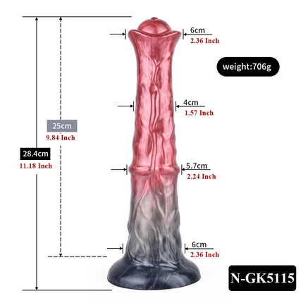 NNSX Silicone Horse Dildo Long Penis Anal Plug Huge Knot G-spot Vaginal Stimulator with Suction Cup Adult Sex toy for Women Men