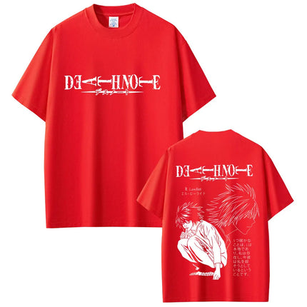 Anime Death Note T-shirt Yagami Light Graphic T Shirts Men Women Cartoon Manga Oversized T-shirts Men's 90s Vintage Streetwear