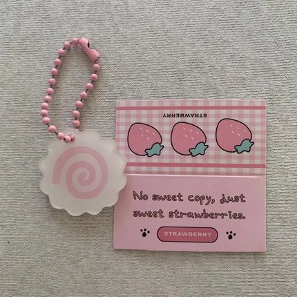 Handmade Acrylic Pink Squid Roll Charm Keychains Lovely Ornament Keyring Backpack Handbag Charm Pendant Keys Holder