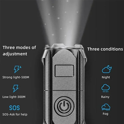 Powerful LED Flashlight Rechargeable USB Waterproof Zoom Fishing Hunting Camping High Lumen Tactical Flashlight LED Torch