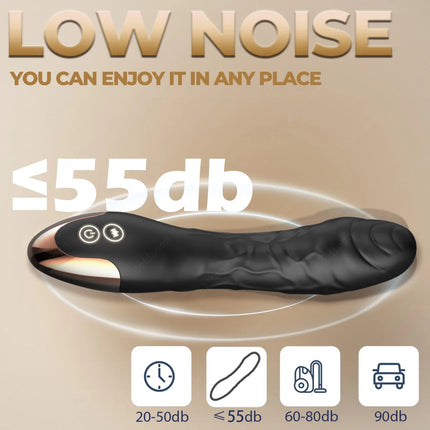 G Spot Vibrator Sex Toys Clitoris Vibrator Anal Stimulator Dildo with 10 Powerful Vibrating Modes Soft Silicone Adult Sex Toy