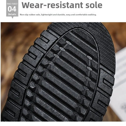 Thickened Warm Cotton Shoes for Middle-Aged And Elderly Women Winter Mom Shoes Fleece-Lined Anti-Slip Flat Bottom Soft Bottom...