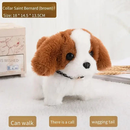 Electric Walking Dog Plush Toy Simulated Puppy Electronic Pet Children Interactive Toy Stalls Prop Home Decoration Ornament Gift