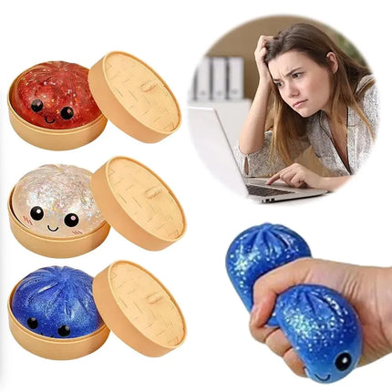 New Squishy Dumpling Toy Squeeze Toy Stress Relief Ornament Food Shape Slow Rebound Squishy Fidget Fun Gifts 2026