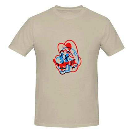 Funny Skull Mario  Men's Printed T-Shirt Unisex T shirtTshirt