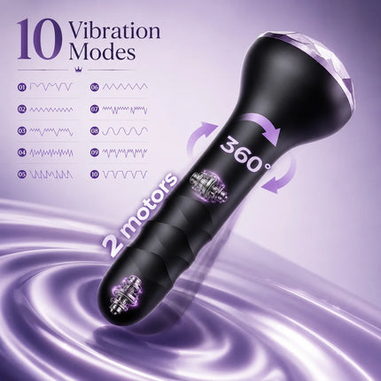 Vibrator Butt Plug Anal Toys Prostate Massager with 10 Vibrating Rotating Beginner-Friendly Anal Plug Sex Toys for Men Women