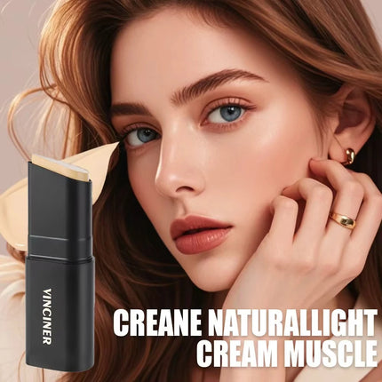 VINCINER Matte Stick Foundation Cream Long-Wear Waterproof Covers Dark Circles Full Coverage Concealer Stick for Base Makeup