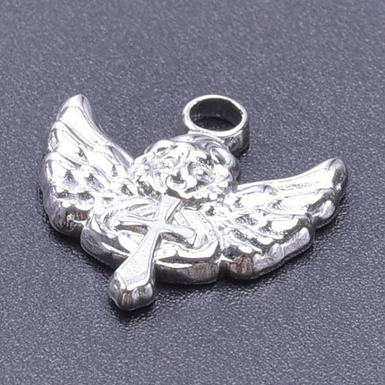 5pcs/Lot High Quality Stainless Steel Cross Pendants For Jewelry Making Supplies Metal Rose Lava Ankh Cross Charms DIY Materials