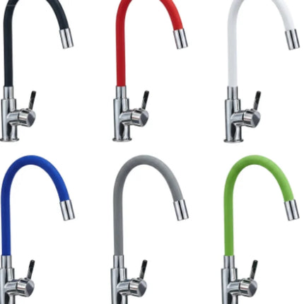 Kitchen Sink Mixer Faucet 360° Rotation Flexible Water Pipe Single Handle Deck Mount Hot Cold Water Tap Home Hardware