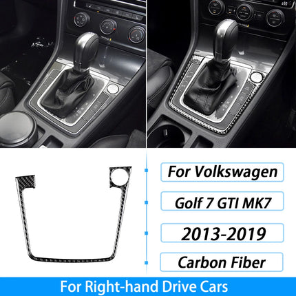 For Volkswagen Golf 7 GTI MK7 2013-2019 Carbon Fiber Gear Shift Air Outlet Window Lift Dashboard Suit Trim Car Interior Sticker