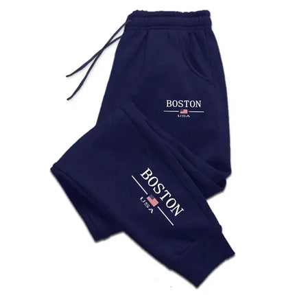 2026 Spring Summer Fashion Print Men's Sweatpants Versatile Soft Sports Casual Trousers Drawstring Hot Sales Jogging