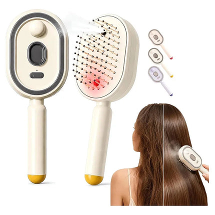 Electric Spray Air Cushion Comb Electric Steam Hair Brush Comb Rechargeable Steams Brush for Hairs Reduce Frizz Nourishes Hairs