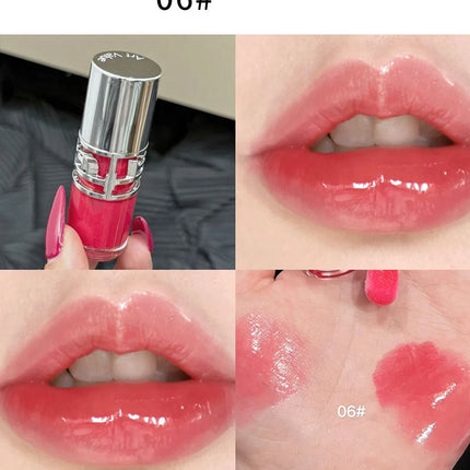 Transparent Moisturizing Lip Gloss Hydrating Drying Lips Mirror Lipstick Makeup Crystal Lip Oil Mirror Lip Glaze Tinted Plumper
