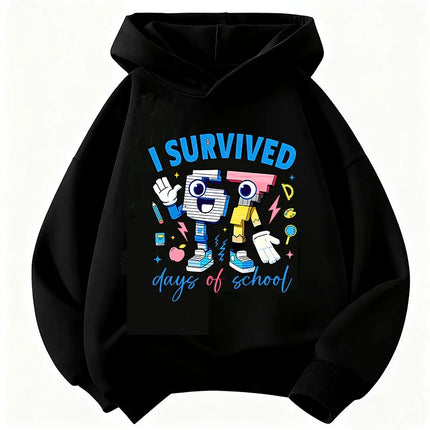 Funny Six Seven Italian Brainrot 67 Number Graphic Print Hoodie Boy/Girl Long Sleeved Kids Comfortable Sweatshirt