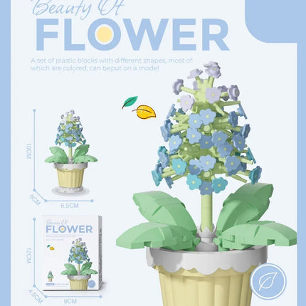 KNEW BUILT Eternal Rose Micro Mini Building Block Flower Toy-Ever-Blooming without Wither,Ideal Valentine's Day Gift for Girls