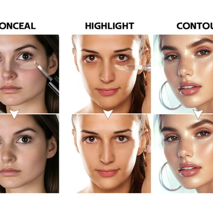 Super Coverage Concealer Multi-Use Cream Oil Free Long Lasting Hydrating Cover Contour Highlight and Retouch Face Makeup