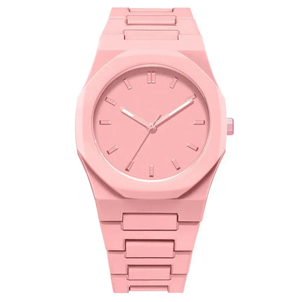 Men's Casual Lightweight Sports Business Watch Minimalist Design Plastic Strap Quartz Wristwatch