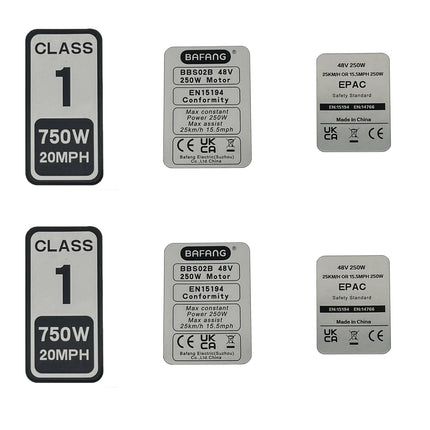 PVC Sticker Electric Bicycle Sticker Bafang Motor Label Sticker For BAFANG 36V 250W/48V 750W01/BBSHD E-bike Accessories