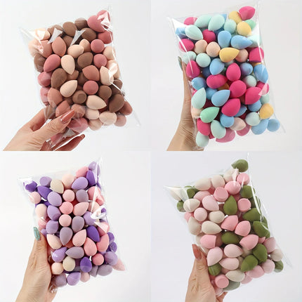20/50/100PCS Mini Makeup Sponges - Latex-Free, Water-Activated Blenders for Foundation/BB Cream/Concealer, Precision Eye