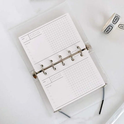 50Sheets M5 A8 Loose-Leaf Notebook Refill Paper 5-hole Line Grid Inner Refill Binder Paper Pages Daily Monthly Weekly Agenda
