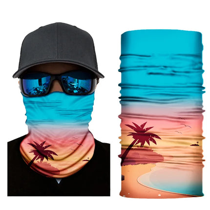 Gradient Magic Seamless Cycling Bandanas Men Balaclava Bycycle Fishing Mask Protection Half Face Shield Bicycle Bandage